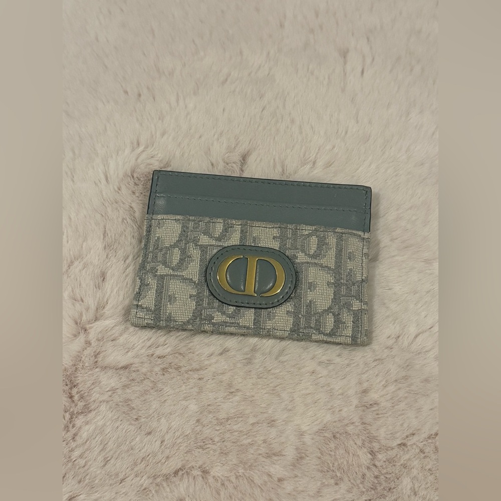 Dior 30 Montaigne Freesia Card Holder - Gray Dior Oblique Jacquard